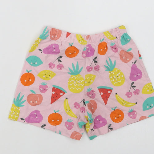 Mothercare Girls Pink Geometric Cotton Bermuda Shorts Size 5-6 Years  Regular  - Fruit Print