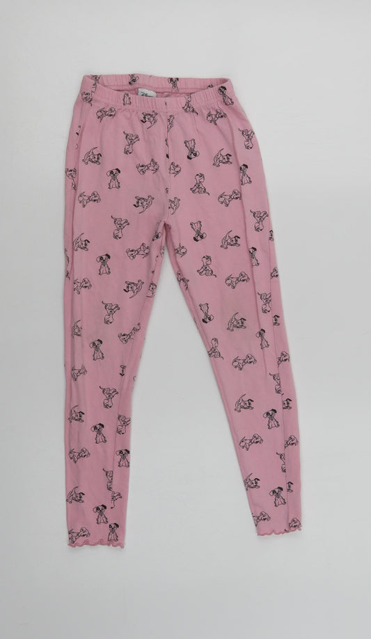 Very Girls Pink Geometric Cotton  Pyjama Pants Size 6-7 Years   - Dalmatian Print