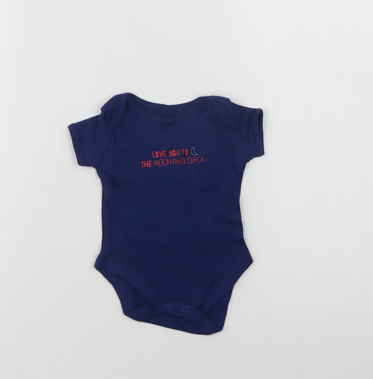 George Baby Blue  Cotton Leotard One-Piece Size 0-3 Months  Snap - Love You To The Moon And Back