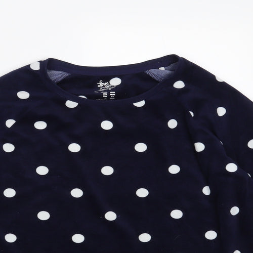 Primark Womens Blue Polka Dot Polyester Top Pyjama Top Size 10