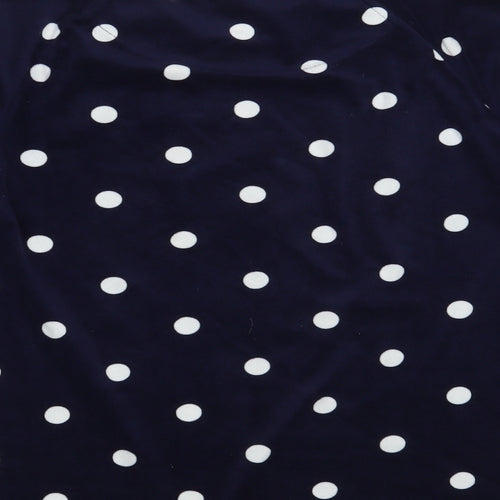 Primark Womens Blue Polka Dot Polyester Top Pyjama Top Size 10