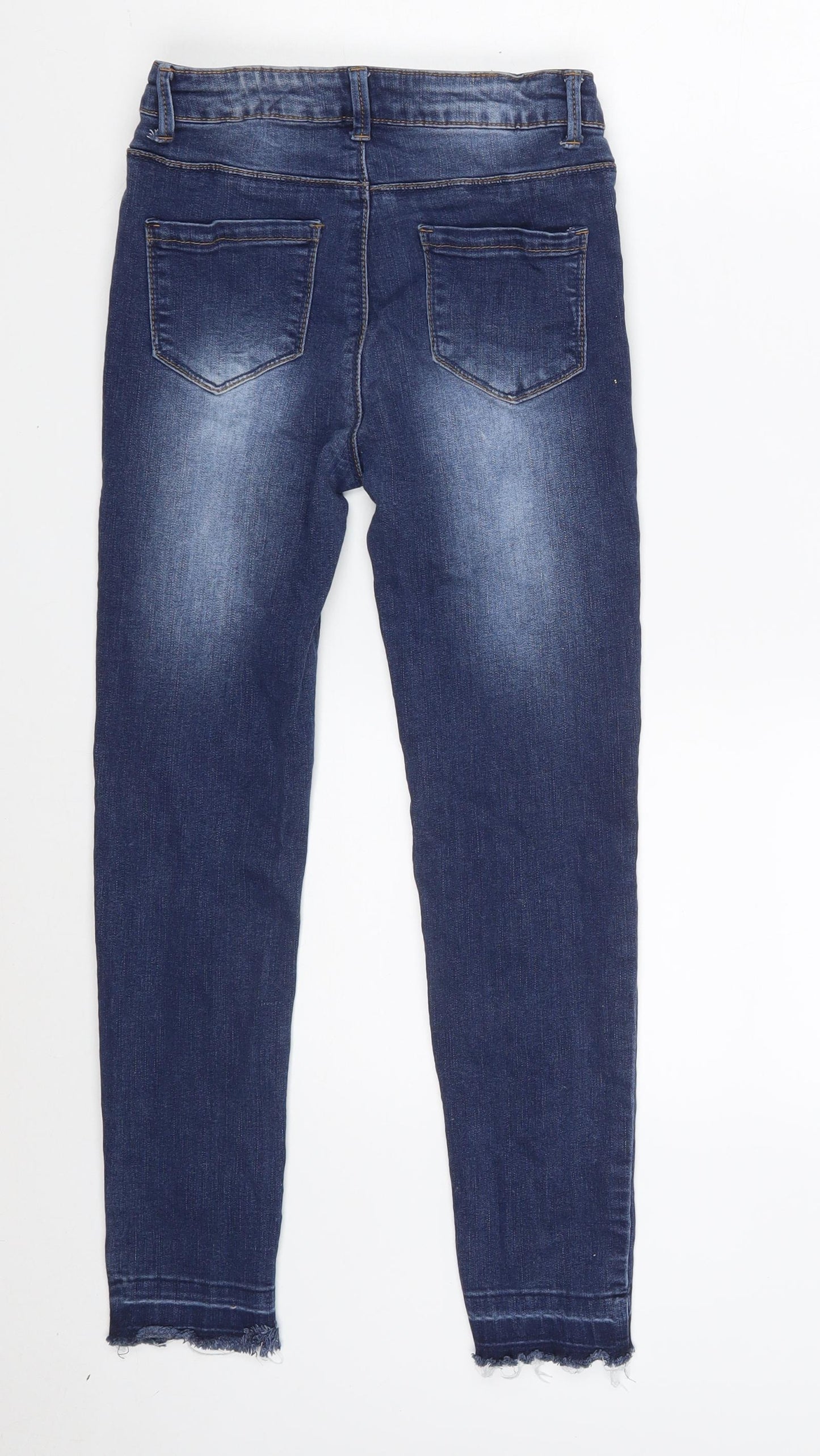 Denim Co. Girls Blue  Cotton Skinny Jeans Size 10-11 Years L23 in Slim Zip