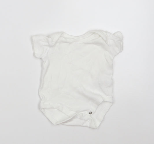 Matalan Baby White  100% Cotton Babygrow One-Piece Size 0-3 Months  Button