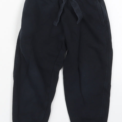 Dunnes Boys Blue  Cotton Sweatpants Trousers Size 3-4 Years  Regular Drawstring