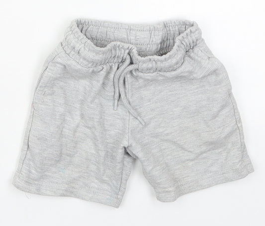 Dunnes Boys Grey  Cotton Sweat Shorts Size 2 Years  Regular Drawstring