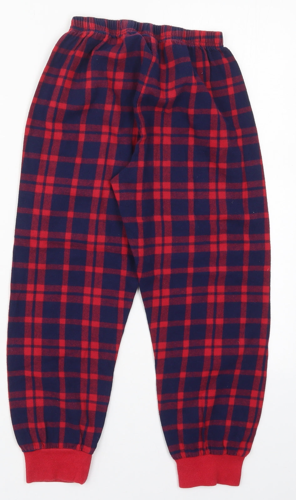 Matalan Boys Red Check Cotton Sweatpants Trousers Size 9 Years  Regular  - Pyjama Pants