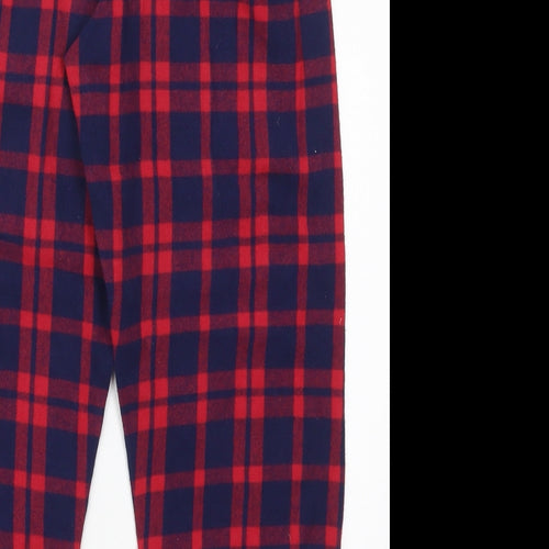 Matalan Boys Red Check Cotton Sweatpants Trousers Size 9 Years  Regular  - Pyjama Pants