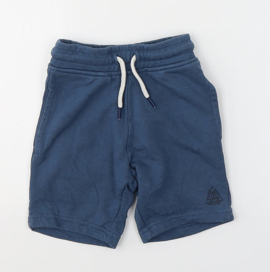 NEXT Boys Blue  Cotton Bermuda Shorts Size 4 Years  Regular Tie
