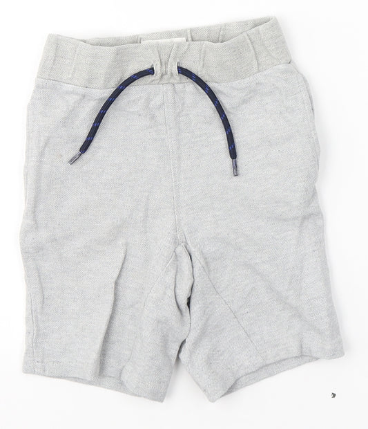 Jasper Conran Boys Grey  Cotton Bermuda Shorts Size 3-4 Years  Regular Tie