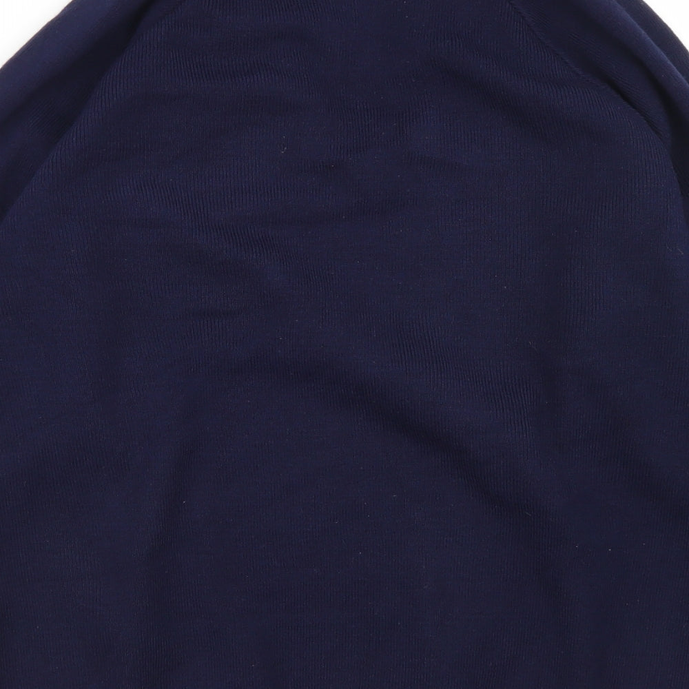 Hunter Mens Blue V-Neck  Acrylic Pullover Jumper Size S