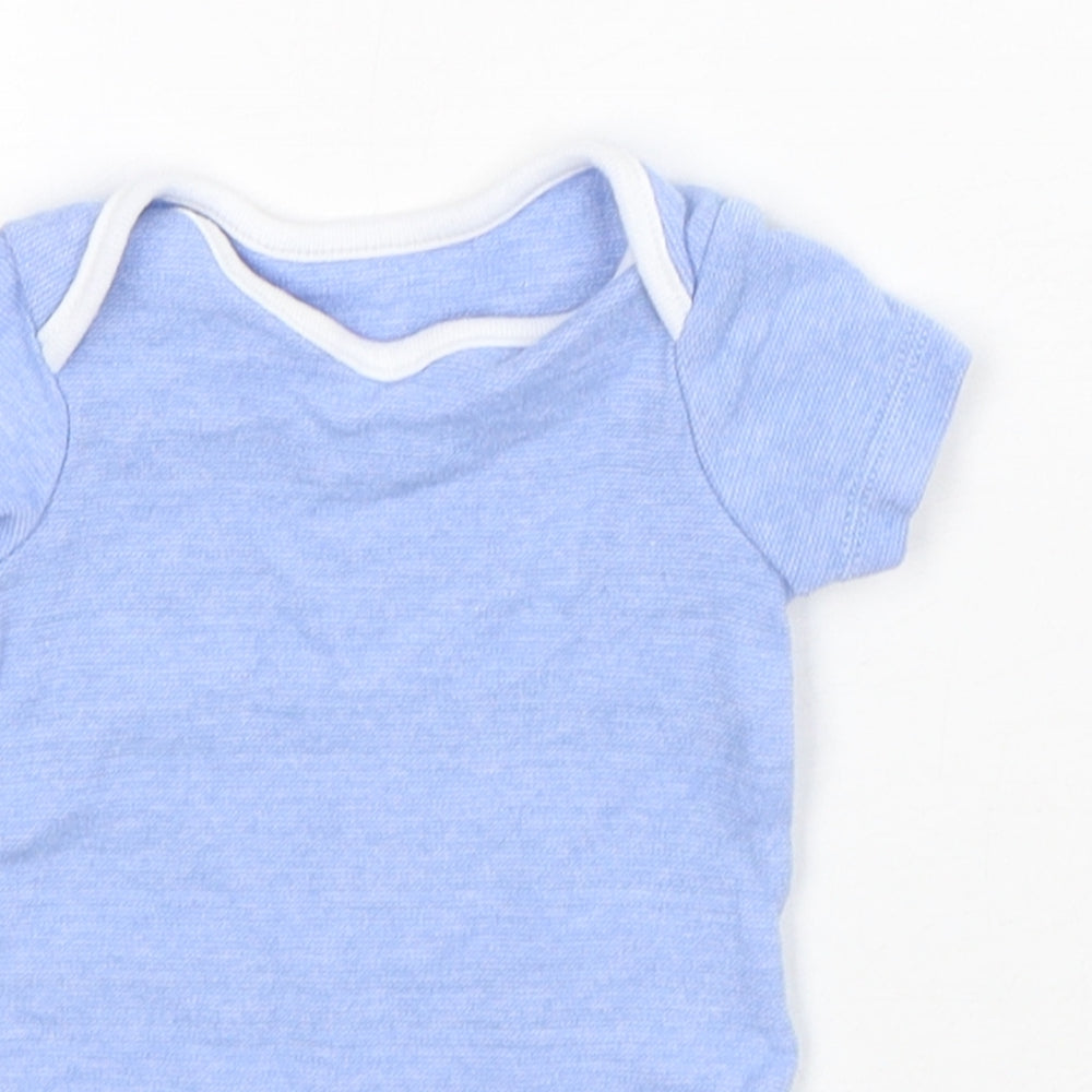 Dunnes Stores Boys Blue  Cotton Leotard One-Piece Size Newborn  Snap