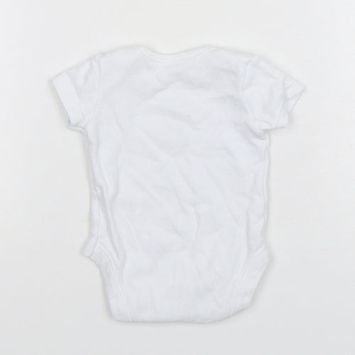 Dunnes Stores Boys White  Cotton Leotard One-Piece Size Newborn  Snap