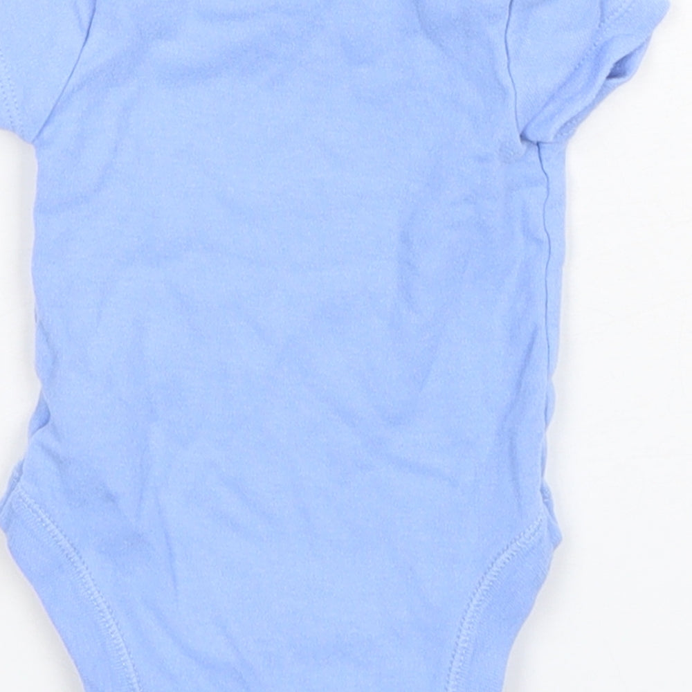 Dunnes Stores Boys Blue  Cotton Leotard One-Piece Size Newborn  Snap