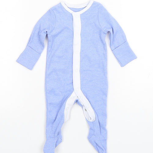 Dunnes Stores Boys Blue  Cotton Babygrow One-Piece Size Newborn  Snap