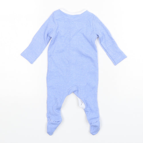 Dunnes Stores Boys Blue  Cotton Babygrow One-Piece Size Newborn  Snap