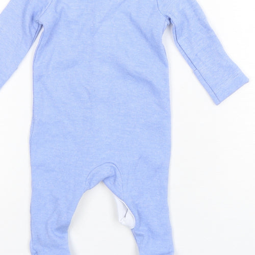 Dunnes Stores Boys Blue  Cotton Babygrow One-Piece Size Newborn  Snap