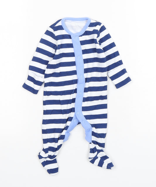 Dunnes Stores Boys Multicoloured Striped Cotton Babygrow One-Piece Size Newborn