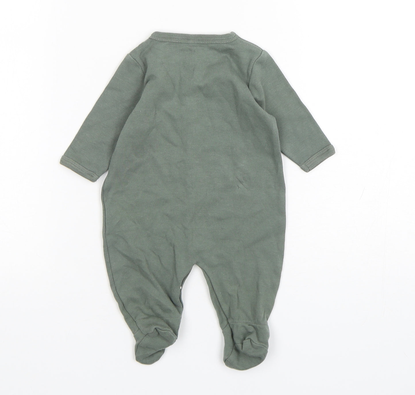 name it Boys Green  Cotton Babygrow One-Piece Size Newborn  Snap