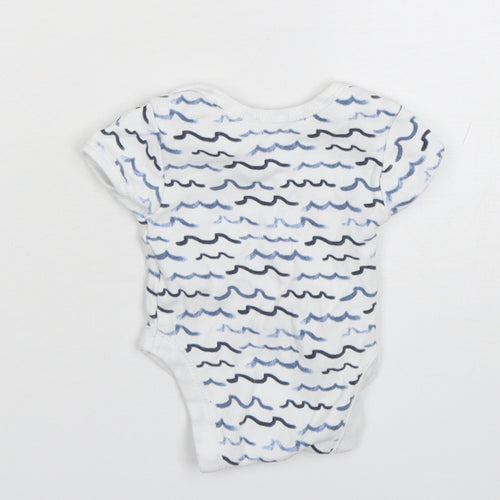Primark Boys Multicoloured Striped Cotton Leotard One-Piece Size Newborn  Snap