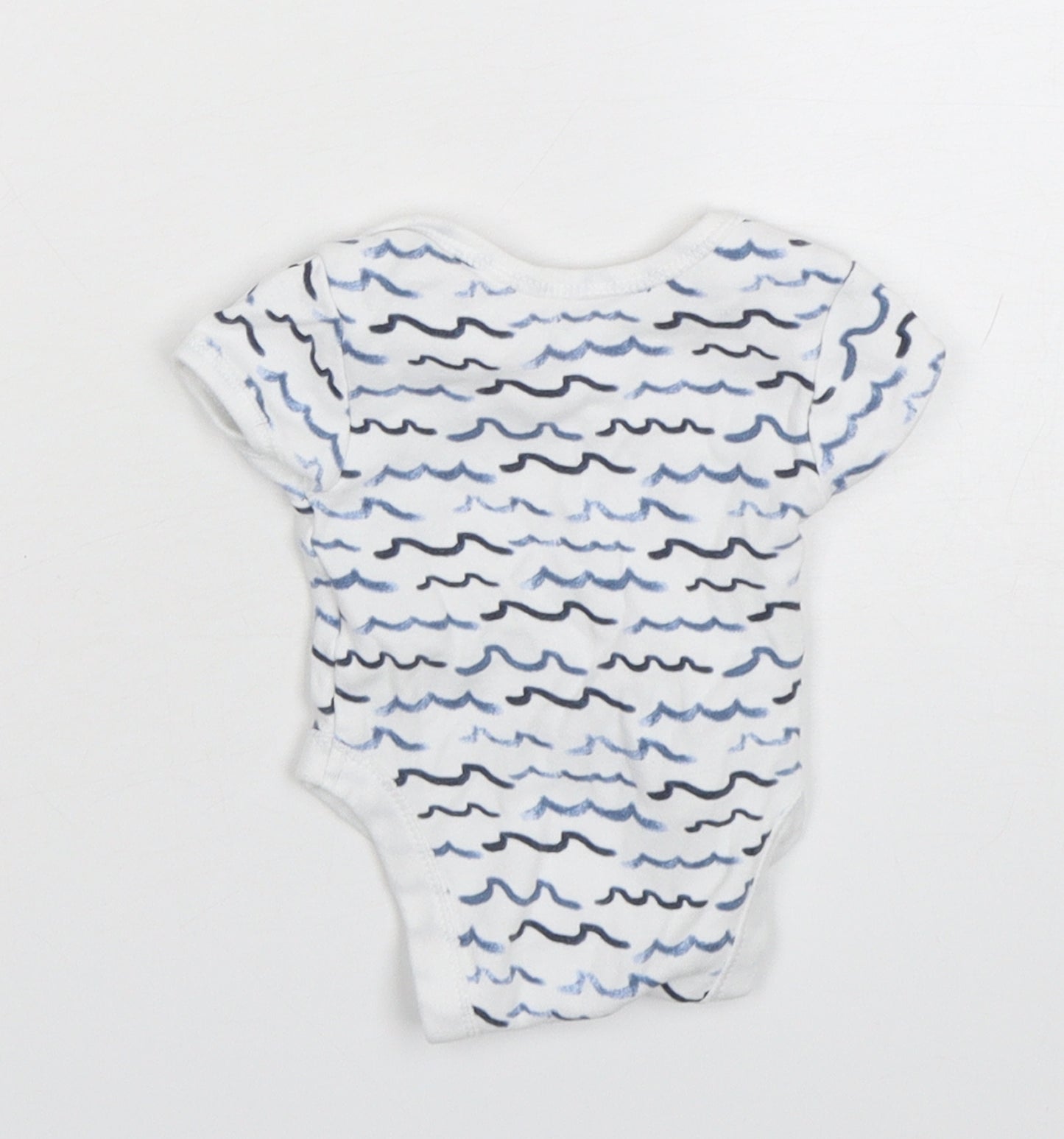 Primark Boys Multicoloured Striped Cotton Leotard One-Piece Size Newborn  Snap