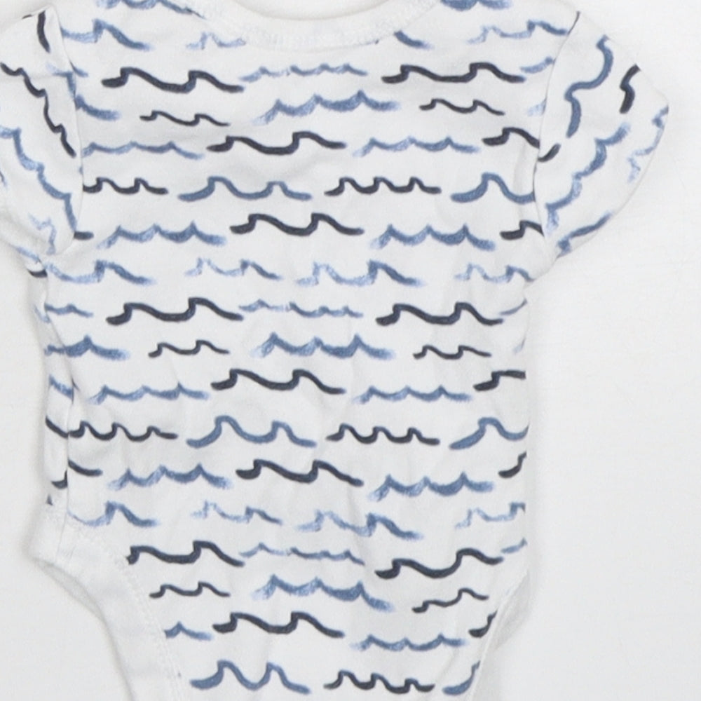 Primark Boys Multicoloured Striped Cotton Leotard One-Piece Size Newborn  Snap