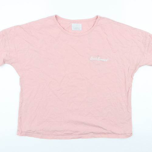 Matalan Womens Pink  100% Cotton Top Pyjama Top Size XS   - bed & breakfast