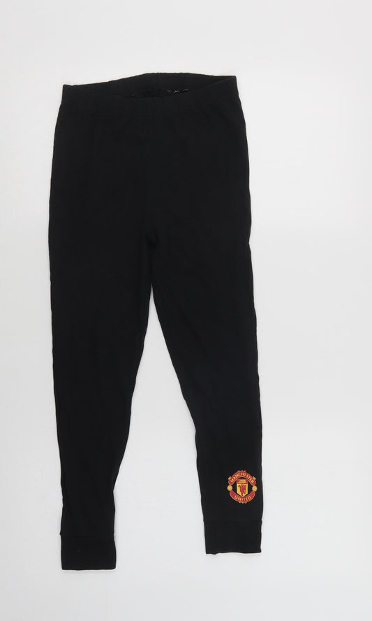 Dunnes Stores Boys Black  Cotton  Pyjama Pants Size 8-9 Years   - Manchester United FC