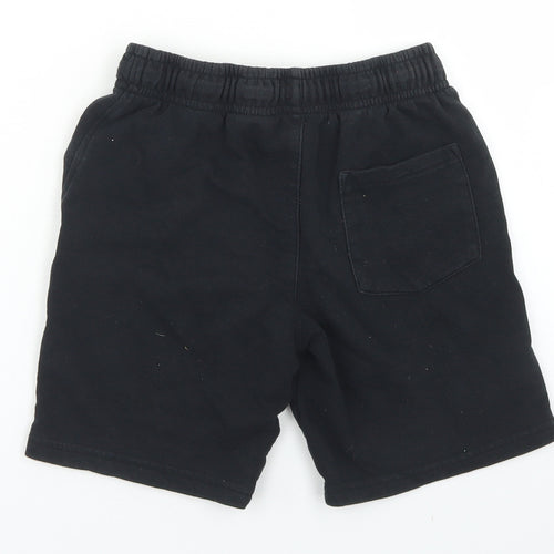 George Boys Black  Cotton Sweat Shorts Size 8-9 Years  Regular Drawstring