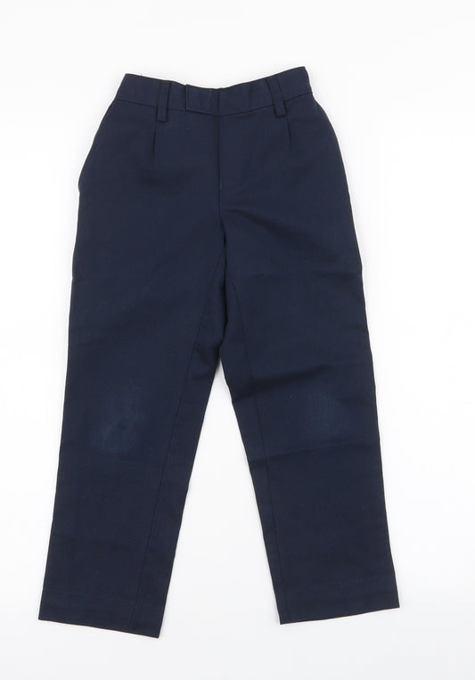 Marks and Spencer Boys Blue  Polyester Dress Pants Trousers Size 5-6 Years  Regular Pullover - School trousers
