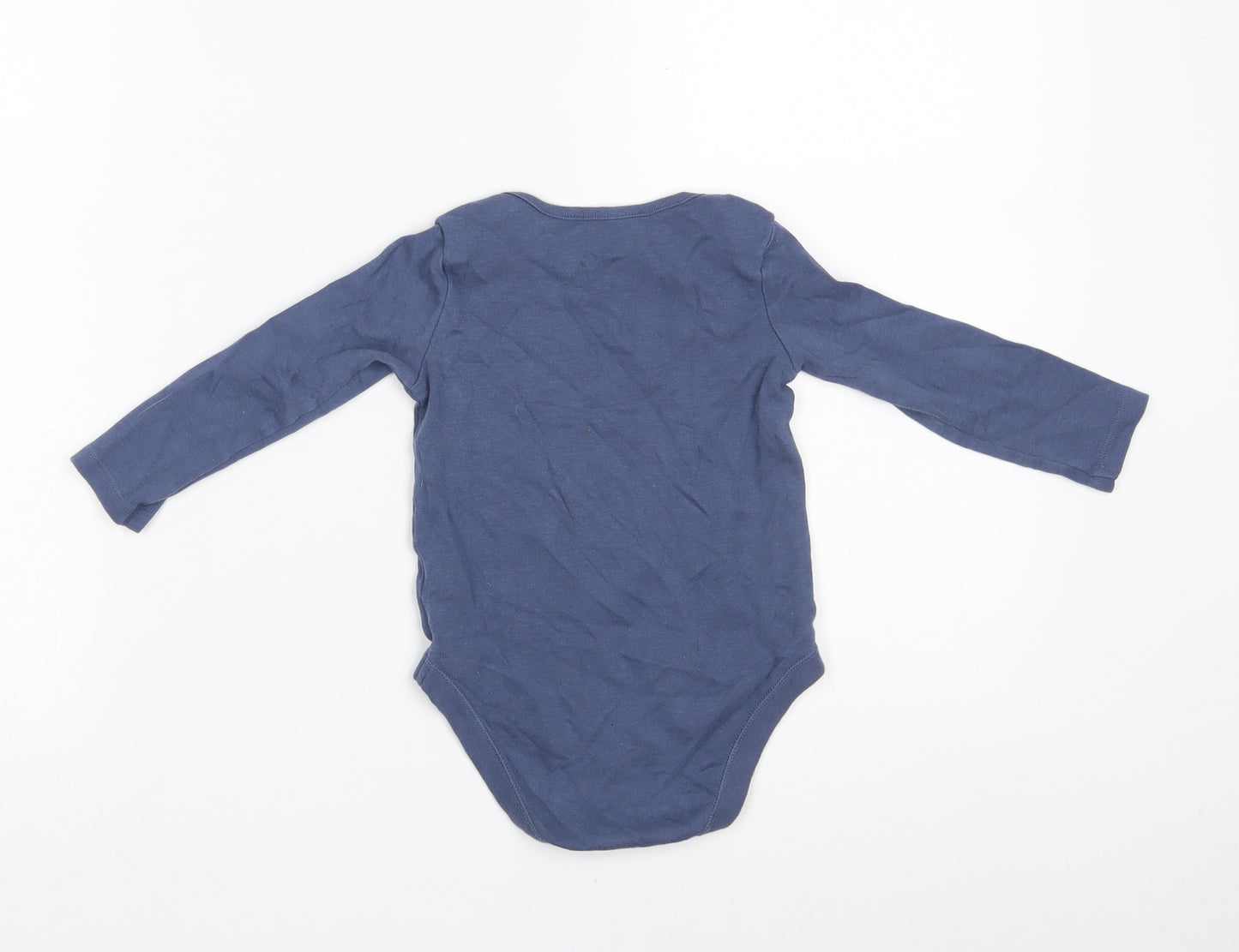 F&F Baby Blue  100% Cotton Babygrow One-Piece Size 12-18 Months  Button