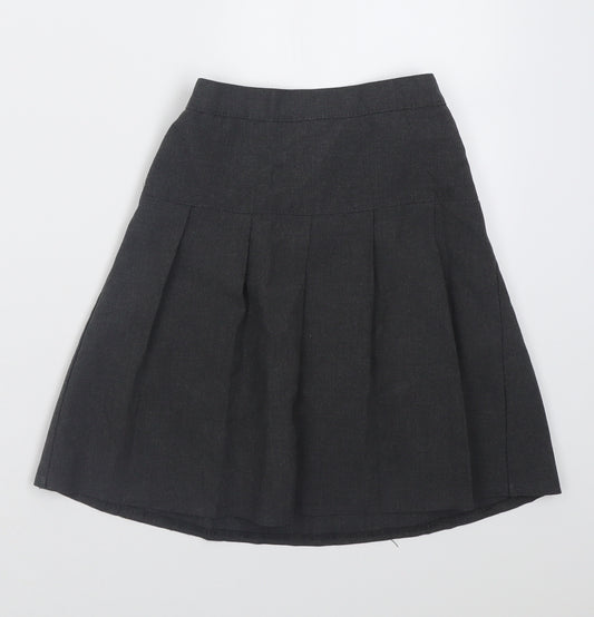 Dunnes Stores Girls Grey  Polyester A-Line Skirt Size 5-6 Years  Regular Pull On - School Wear