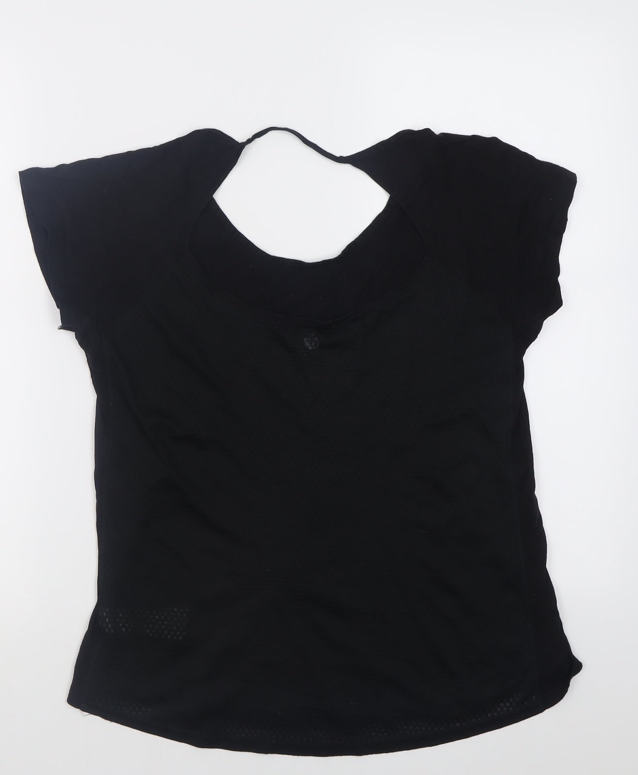 New Look Womens Black  Modal Basic T-Shirt Size M Scoop Neck Pullover