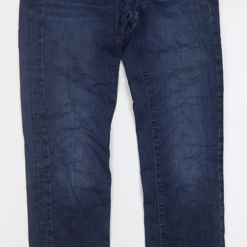 Mavi Womens Blue  Cotton Straight Jeans Size 30 L30 in Regular Button