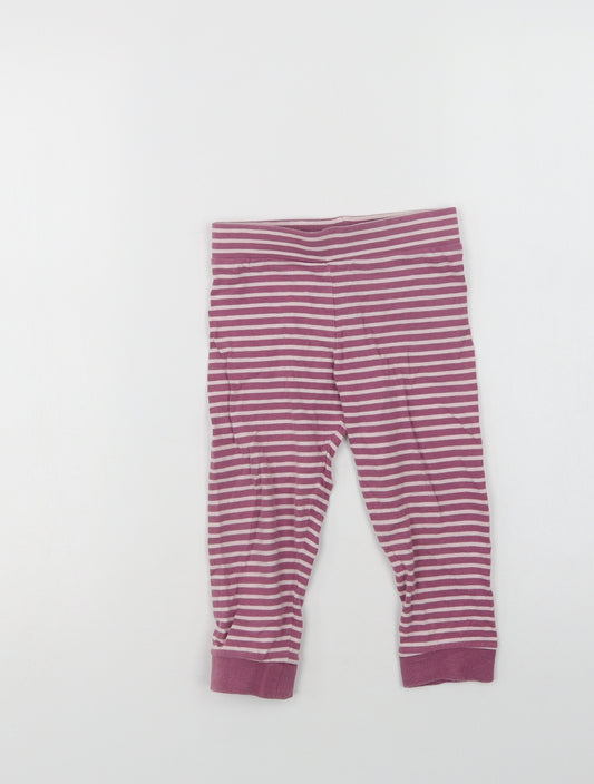 Mothercare Girls Purple Striped Cotton  Pyjama Pants Size 2-3 Years