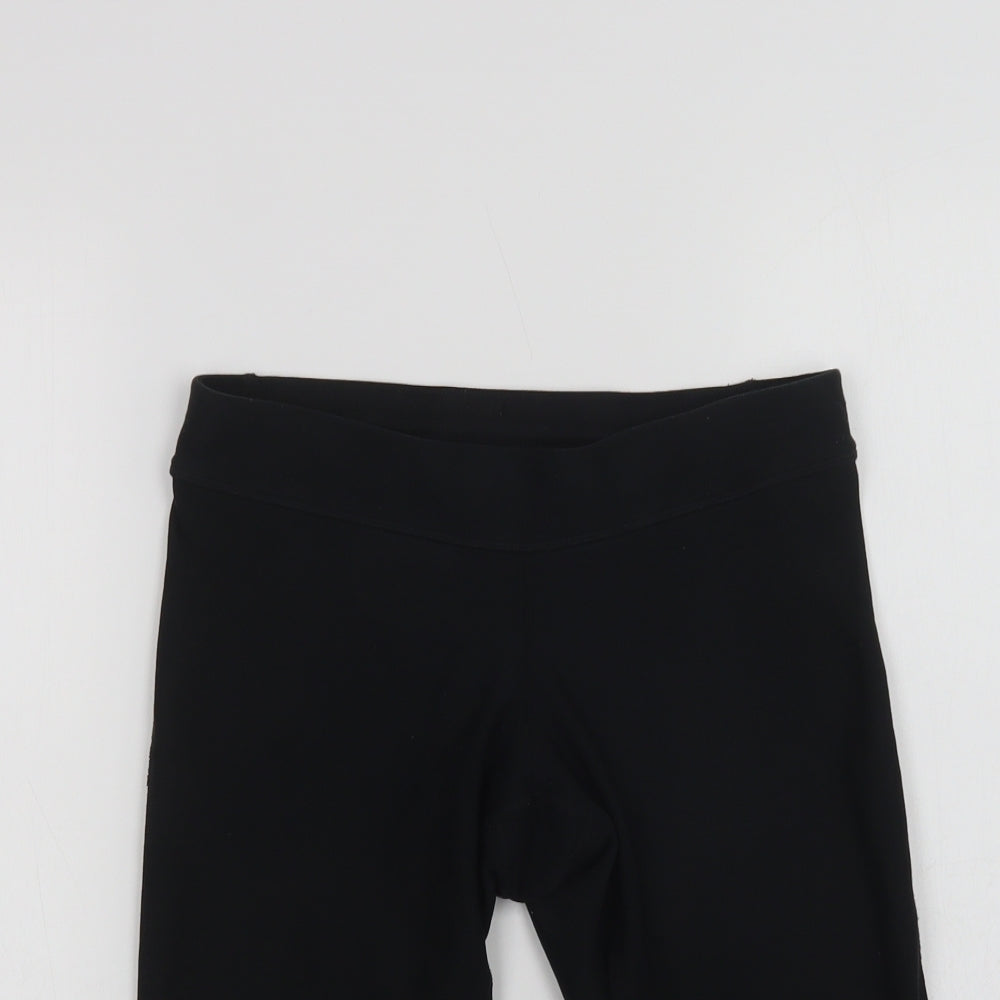 Nike Womens Black  Polyester Compression Shorts Size S L15 in Regular Drawstring