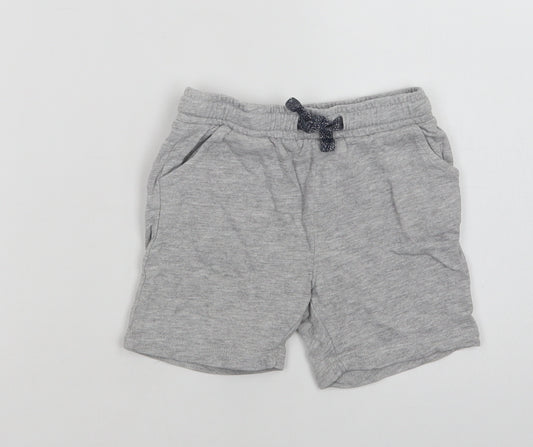 Matalan Boys Grey  Cotton Sweat Shorts Size 3-4 Years  Regular Drawstring