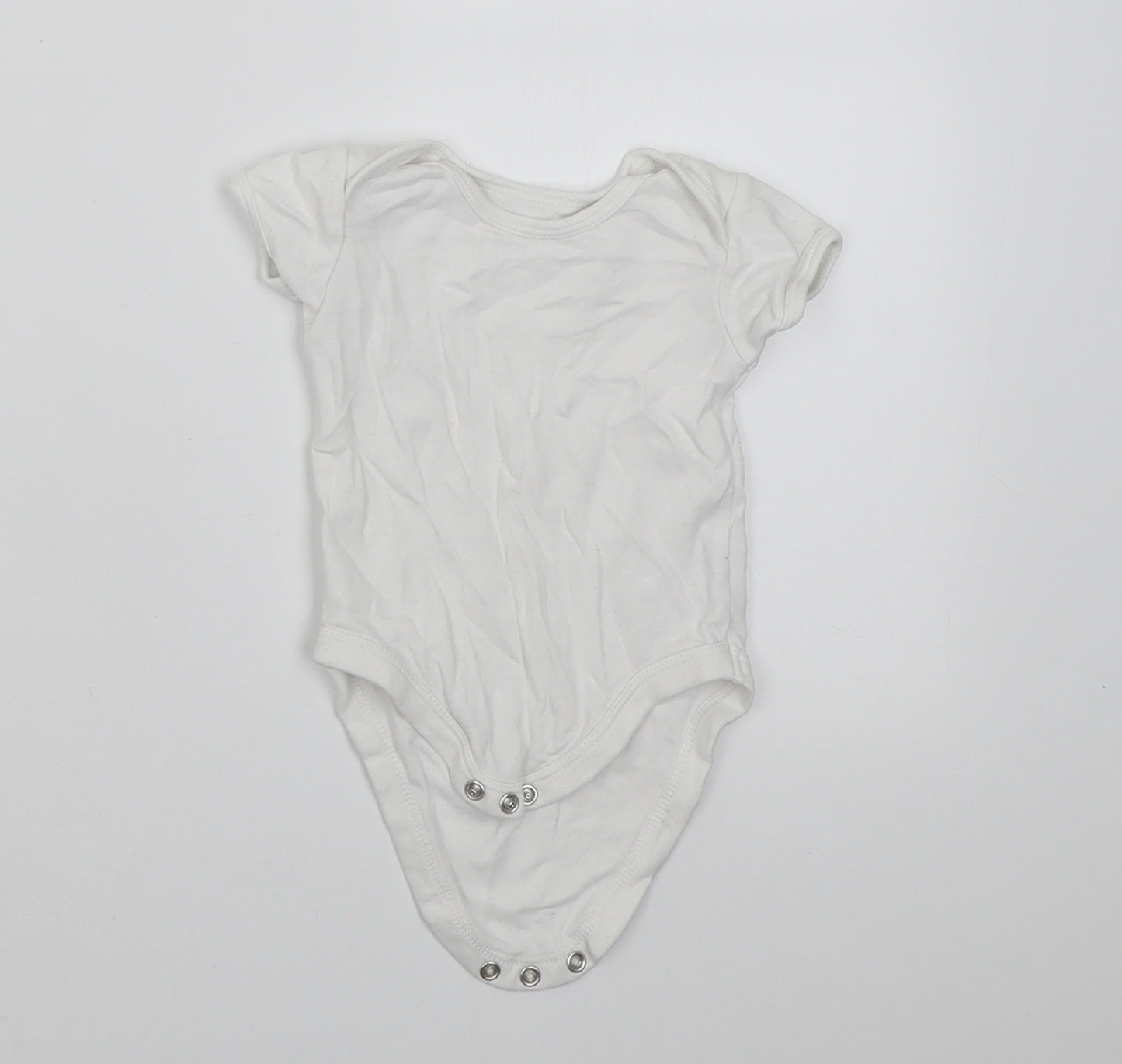 Dunnes Stores Baby White  Cotton Babygrow One-Piece Size 0-3 Months  Button