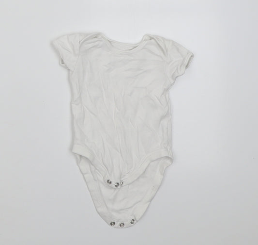 Dunnes Stores Baby White  Cotton Babygrow One-Piece Size 0-3 Months  Button