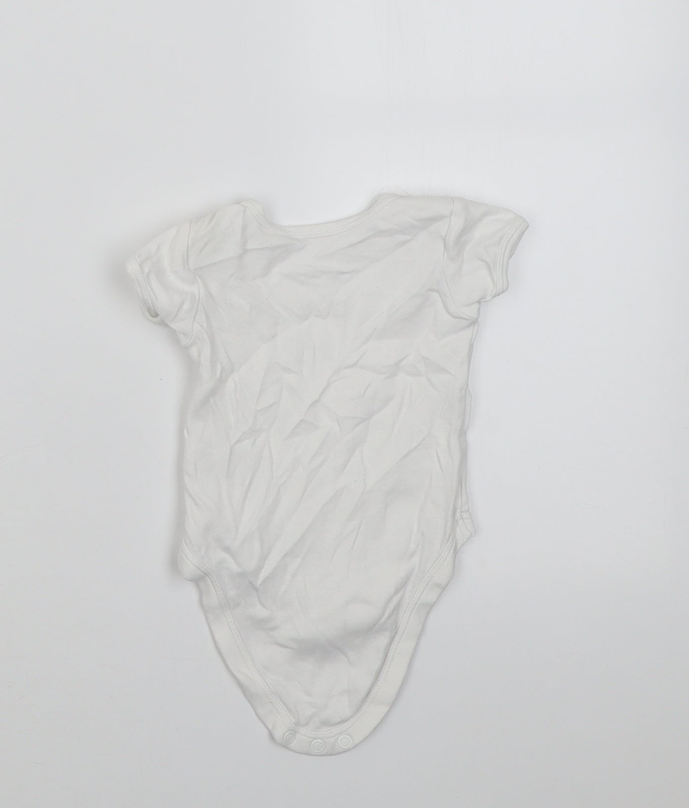 Dunnes Stores Baby White  Cotton Babygrow One-Piece Size 0-3 Months  Button