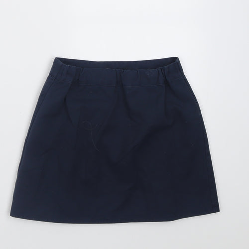 Marks and Spencer Girls Blue  Polyester A-Line Skirt Size 4-5 Years  Regular Pull On - School Wear