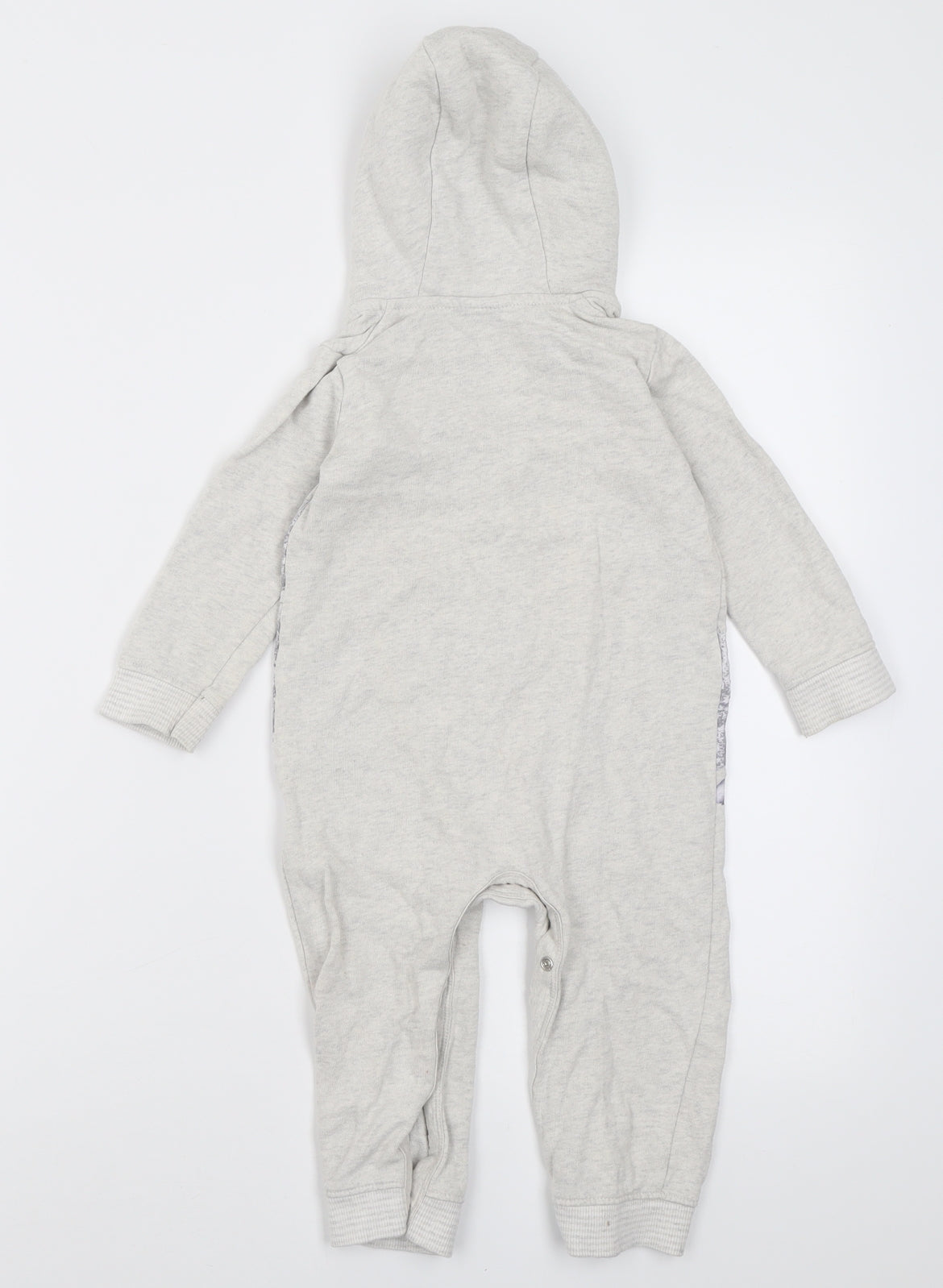 George Baby Grey  Cotton Babygrow One-Piece Size 12-18 Months  Button - Polar Bear