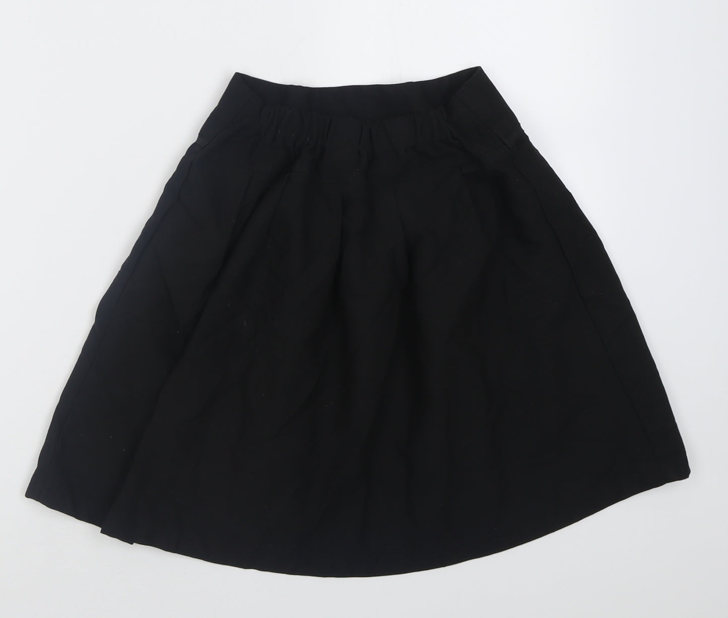 TU Girls Black  Polyester A-Line Skirt Size 9 Years  Regular Pull On - School Wear