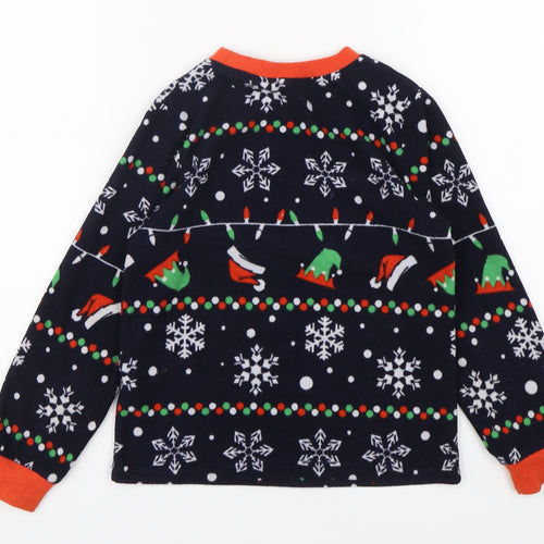 Star Boys Multicoloured Geometric Polyester  Pyjama Top Size 7-8 Years  Pullover - Christmas