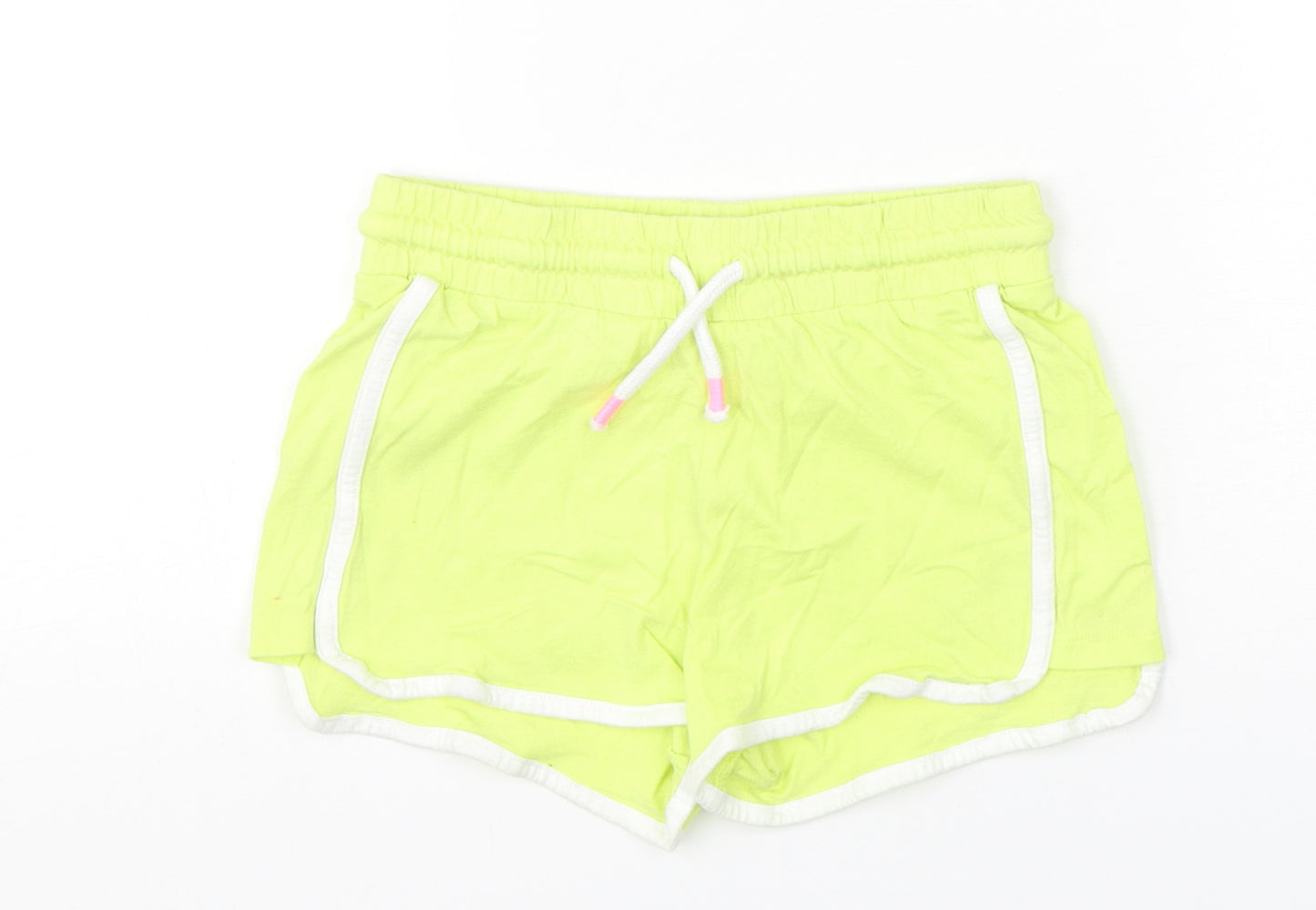 F&F Girls Green  Cotton Sweat Shorts Size 8-9 Years  Regular Drawstring