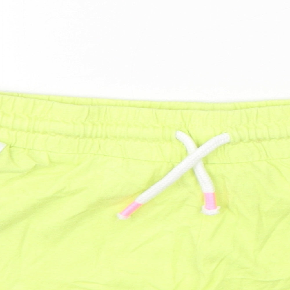 F&F Girls Green  Cotton Sweat Shorts Size 8-9 Years  Regular Drawstring