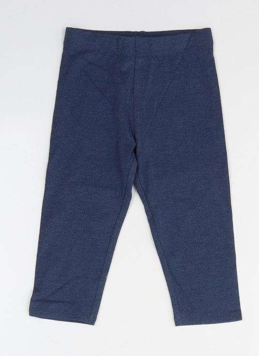NEXT Girls Blue  Cotton Jegging Trousers Size 2-3 Years  Regular