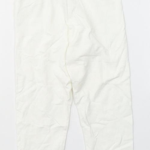 NEXT Girls White  Cotton Jogger Trousers Size 3-4 Years  Regular