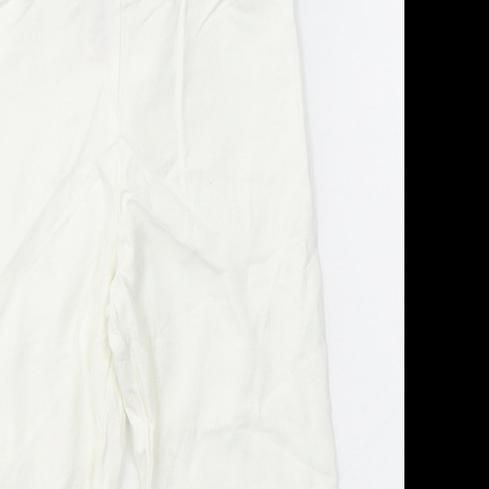 NEXT Girls White  Cotton Jogger Trousers Size 3-4 Years  Regular