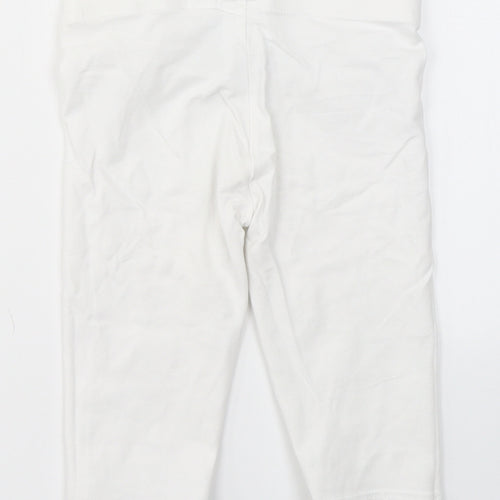 NEXT Girls White  Cotton Cropped Trousers Size 6 Years  Regular  - Leggings