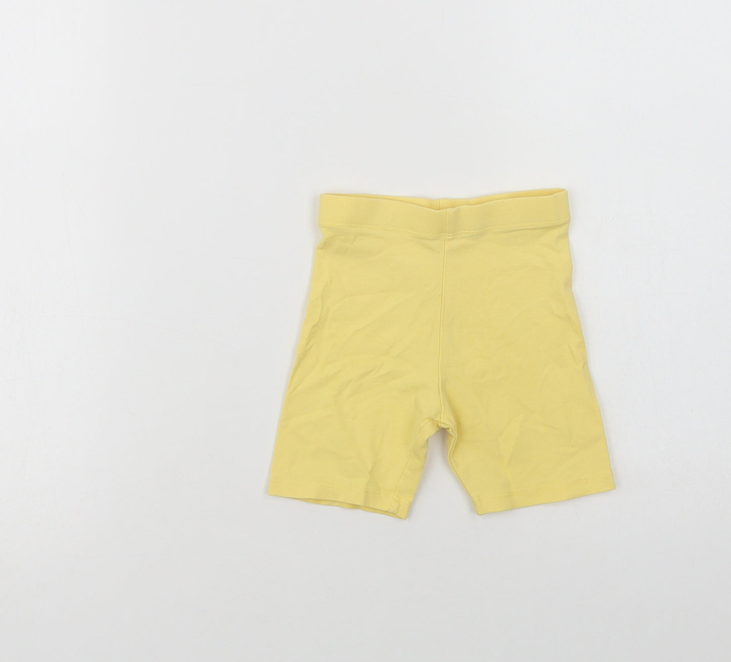George Girls Yellow  Cotton Compression Shorts Size 2-3 Years  Regular